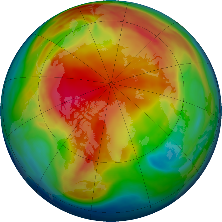 Arctic ozone map for 26 January 2006
